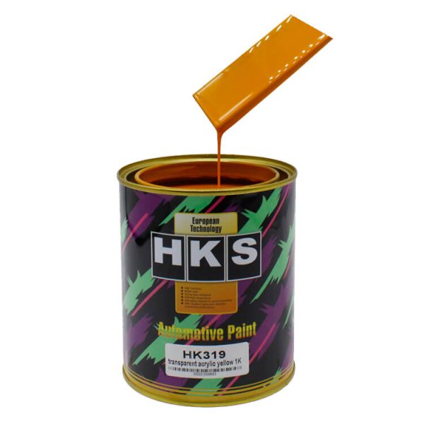 HK319 Acrílico transparente amarillo fabricantes de pintura para vehículos en China