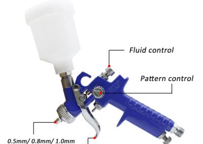 H-827M-Pneumatic-0.5mm-0.8mm-1.0mm-Mini-HVLP-Gravity-Feed-Spray-Gun-with-125cc-Plastic-Cup