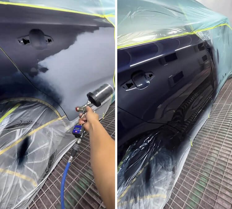 Pearl Blue Car Paint: High-Quality Automotive Refinishing by SYBON